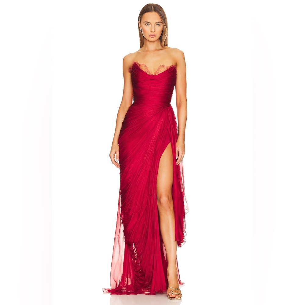 NWT Maria Lucia Hohan Jolie Gown in Red Salsa